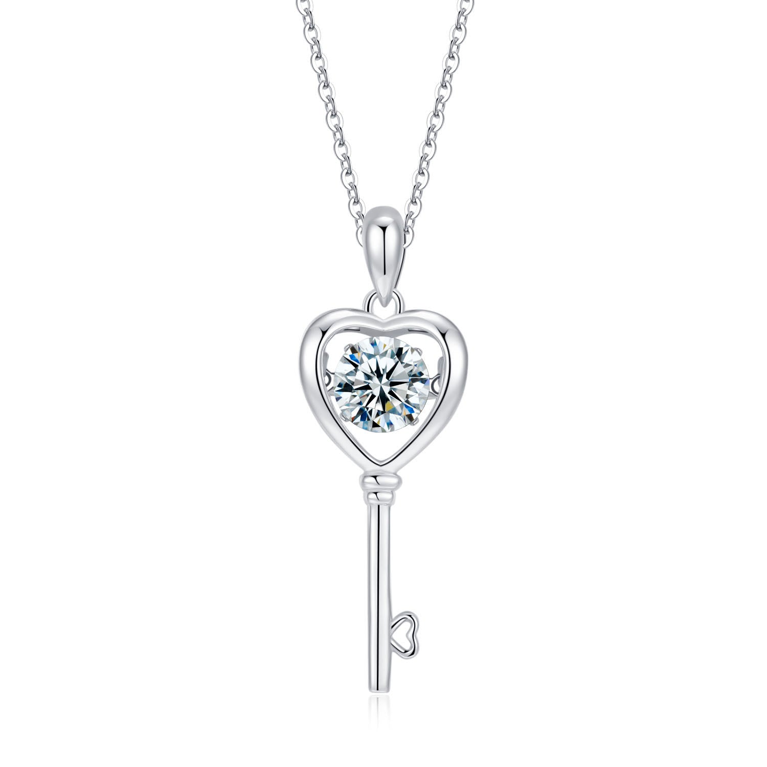 Lover's key 925 sterling silver smart necklace