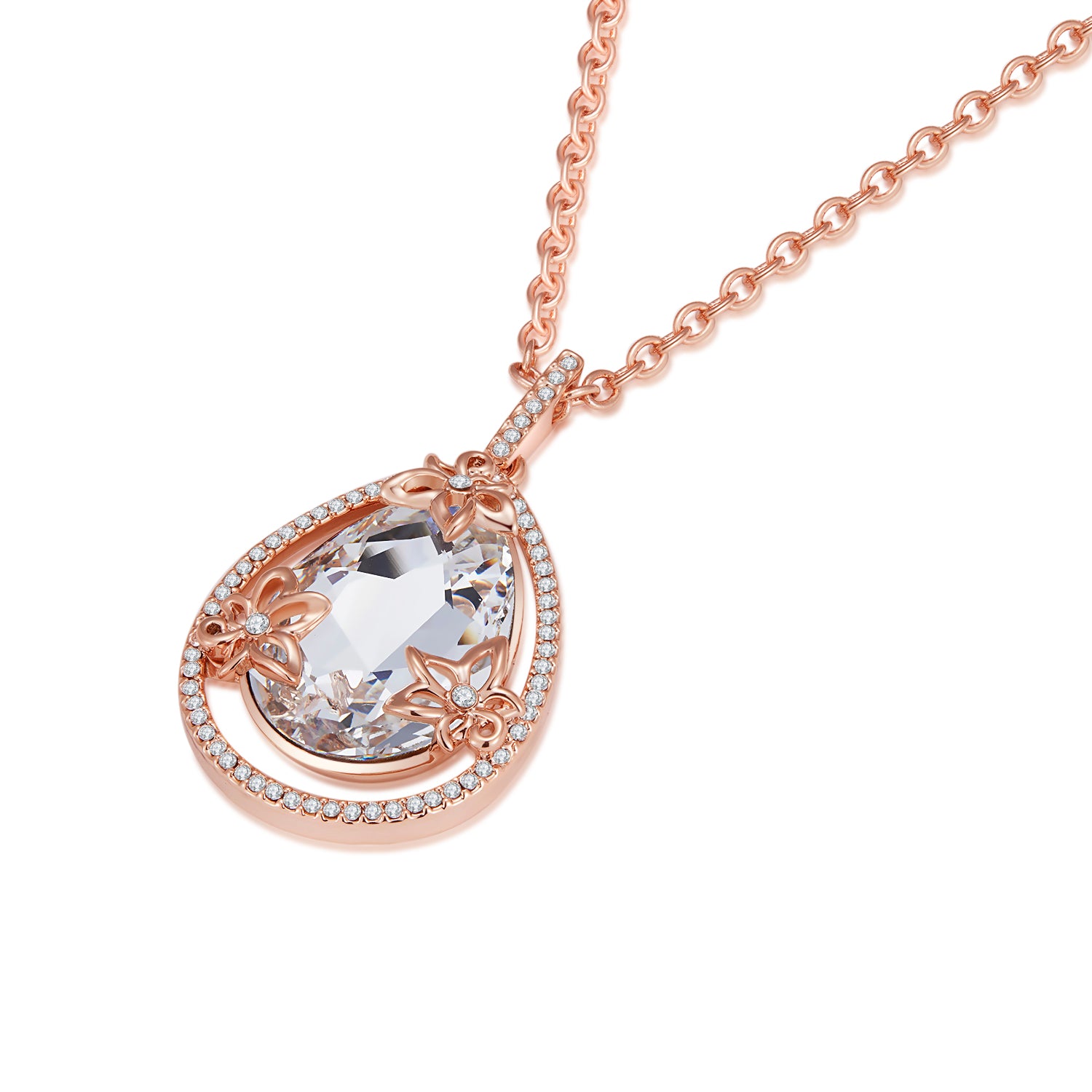 Rose gold VICACCI Mermaid tears Pendant necklace