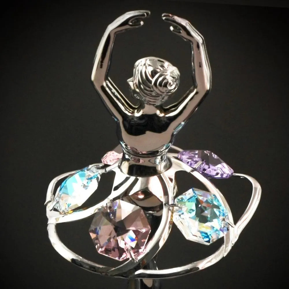 Ballet rotating crystal music box